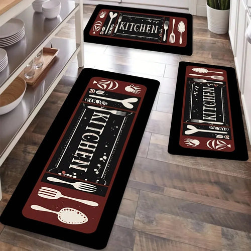 Kitchen Utensil & Spice “Bon Appétit” Area Rug