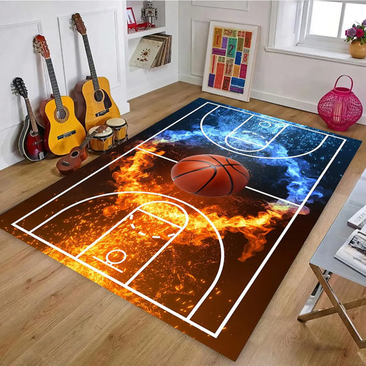 Basketball Football Field Sports Area Rug