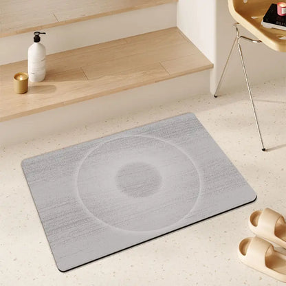 Black Gold Marble Diatom Bathroom Floor Mat