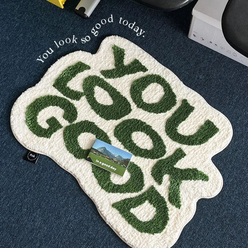 VIKAMA Irregular Shaped Soft Bedside Area Rug