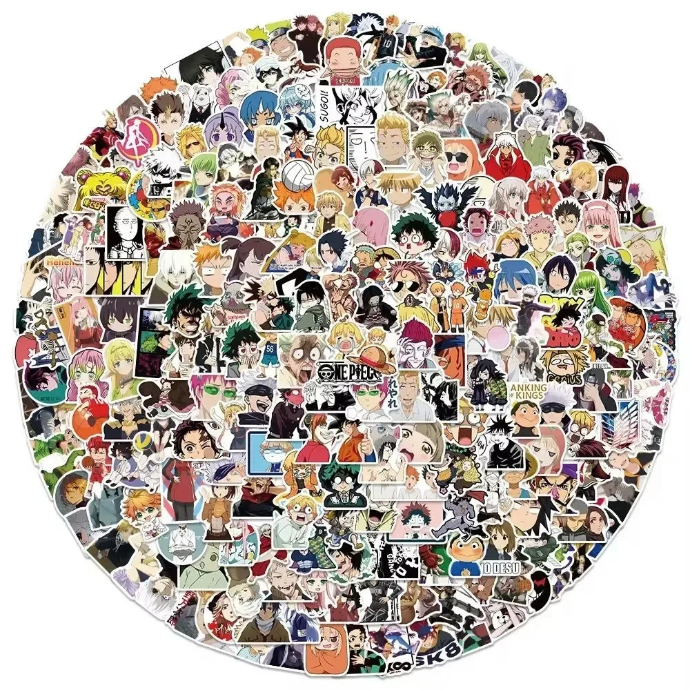 Mixed Anime Waterproof Sticker Set 100 300 Pieces