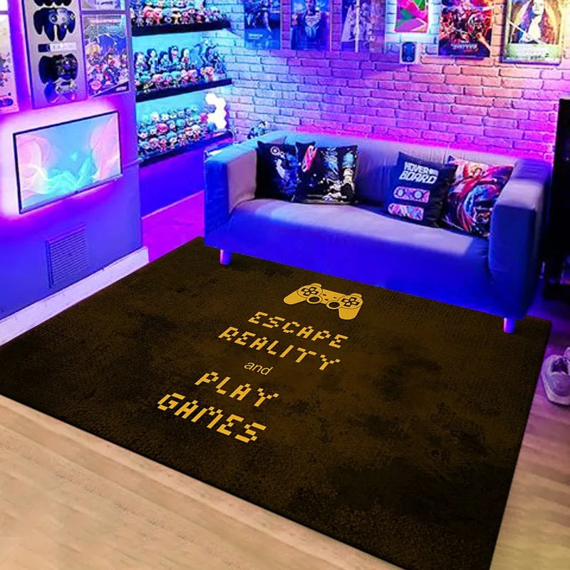 3D Gaming Controller Kids Rug