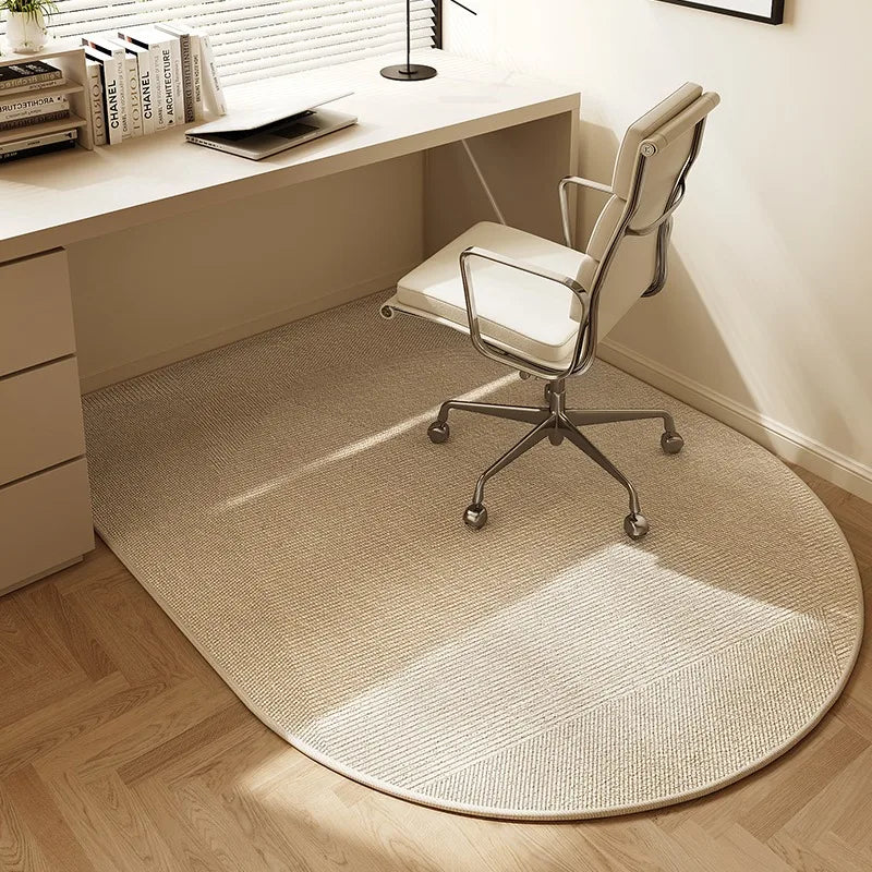 VIKAMA Chair Floor Mat Arched Non-Slip Bedroom Study Office Swivel Chair Rug
