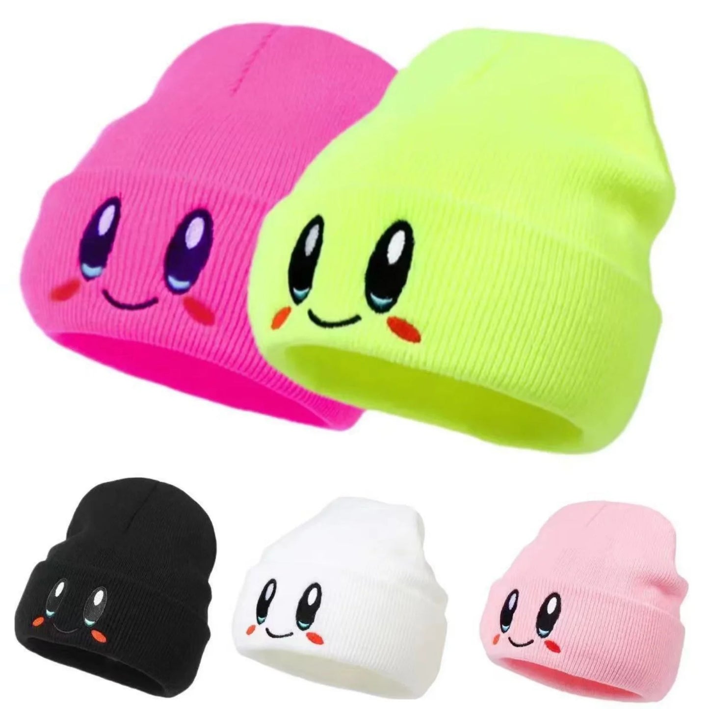Big Eye Embroidered Knit Beanie