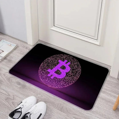 VIKAMA Bitcoin Crypto Currency Non-Slip Doormat