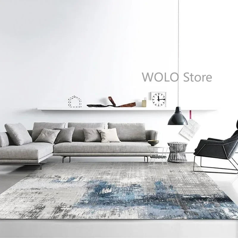 Nordic Ink Splash Abstract Washable Area Rug