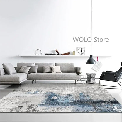 Nordic Ink Splash Abstract Washable Area Rug