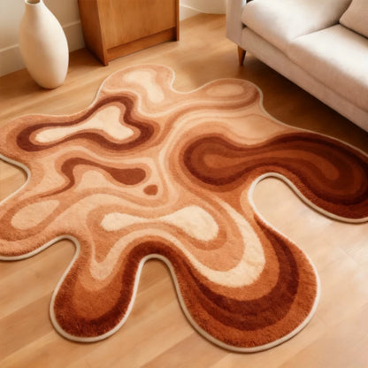 Irregular Gradient Plush Soft Area Rug