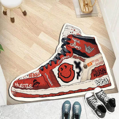 Sneaker Fashion Flannel Soft Area Rug