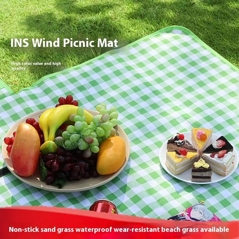 Foldable Picnic Mat Portable Sand Beach Mats Non Woven Fabric Thicken Tent Camping Blanket Pad Moisture Proof Outdoor Picnic Mat