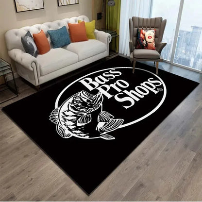 Fishing Pattern Non-Slip Soft Area Rug