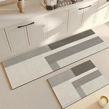 VIKAMA Multi-Function Non-Slip Absorbent Kitchen Bathroom Mat Pattern Carpet Home Decor