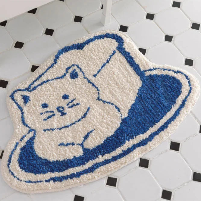 VIKAMA Cartoon Soft Cashmere-Feel Bedside Area Rug