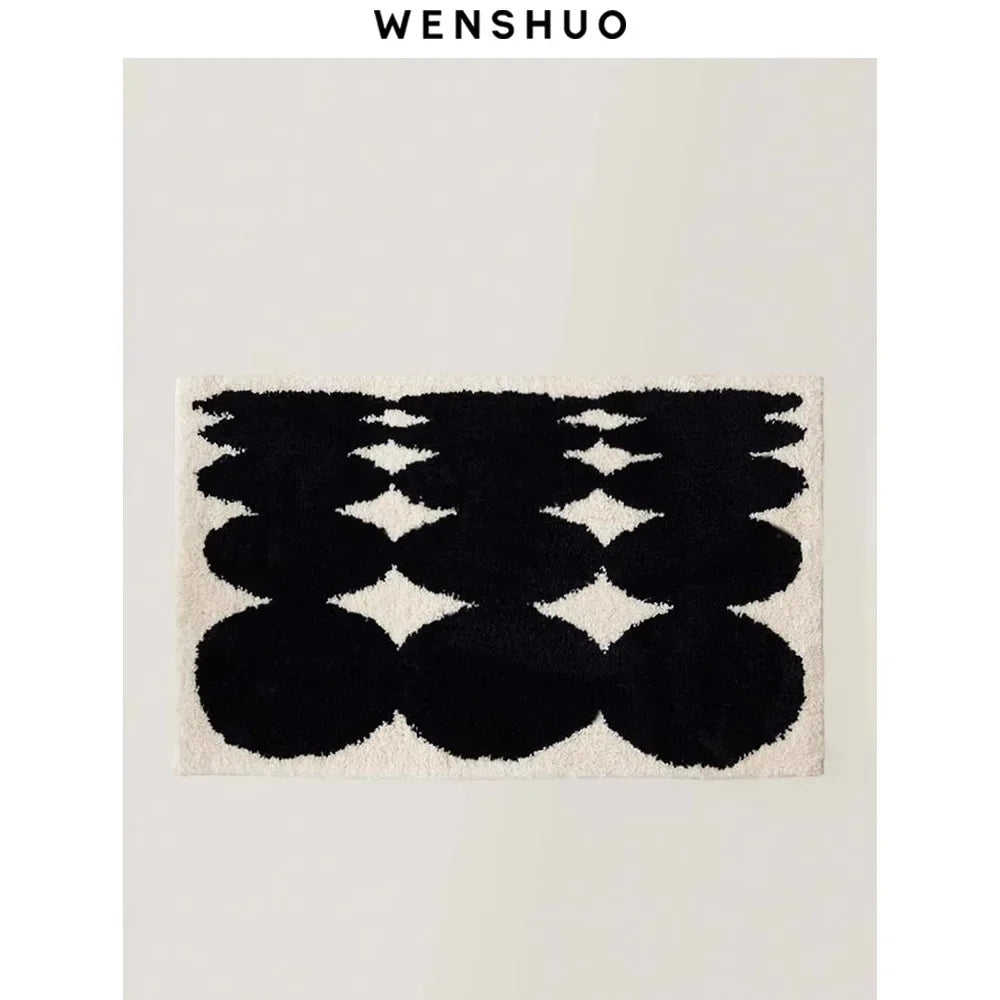VIKAMA Korean Soft Fleece Rug Non-Slip Bedroom Bathroom Entrance Mat Home Decor