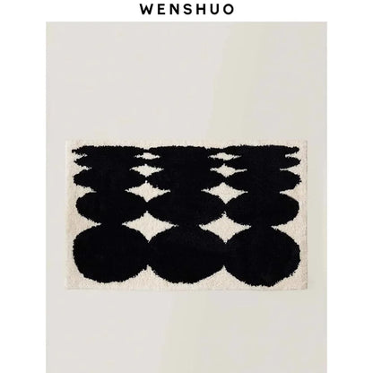 VIKAMA Korean Soft Fleece Rug Non-Slip Bedroom Bathroom Entrance Mat Home Decor