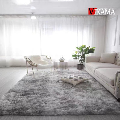 Large fluffy plush living room carpet