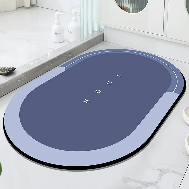 Diatom Mud Bathroom Mat Absorbent Non-Slip Entry Rug Bathtub Shower Door Floor Carpet Hand Washable Home Decor