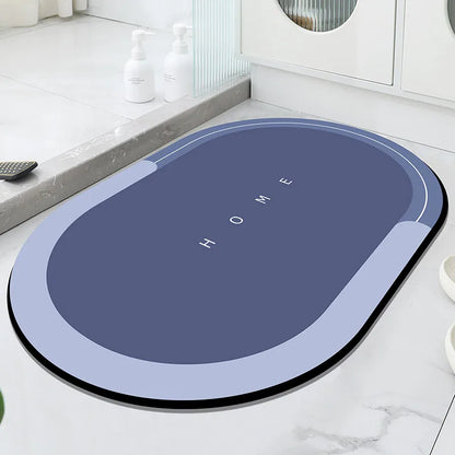 Diatom Mud Bathroom Mat Absorbent Non-Slip Entry Rug Bathtub Shower Door Floor Carpet Hand Washable Home Decor