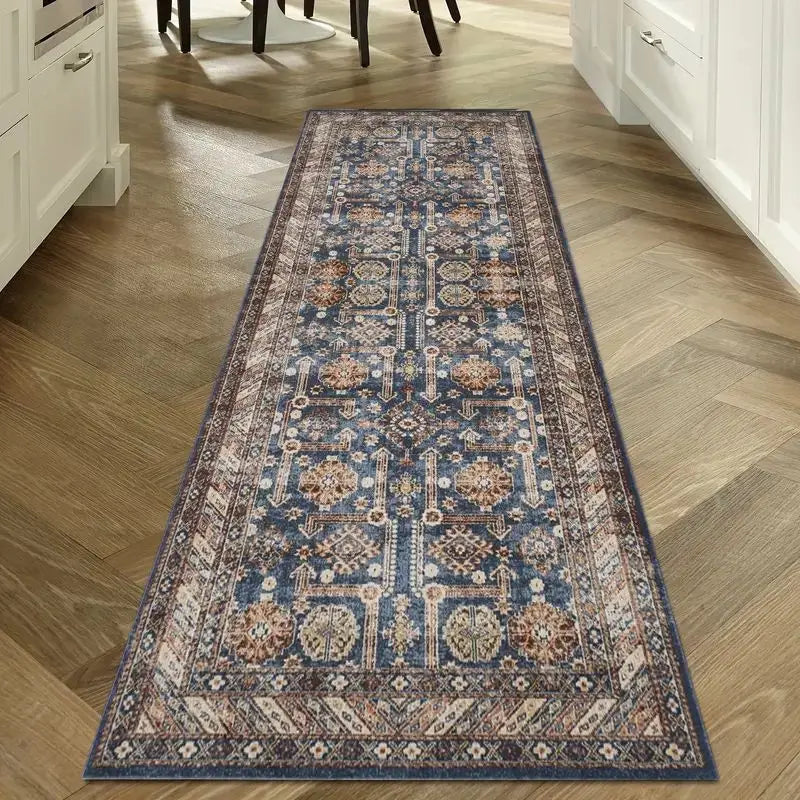 VIKAMA Vintage Washable Non-Slip Hallway Runner Rug