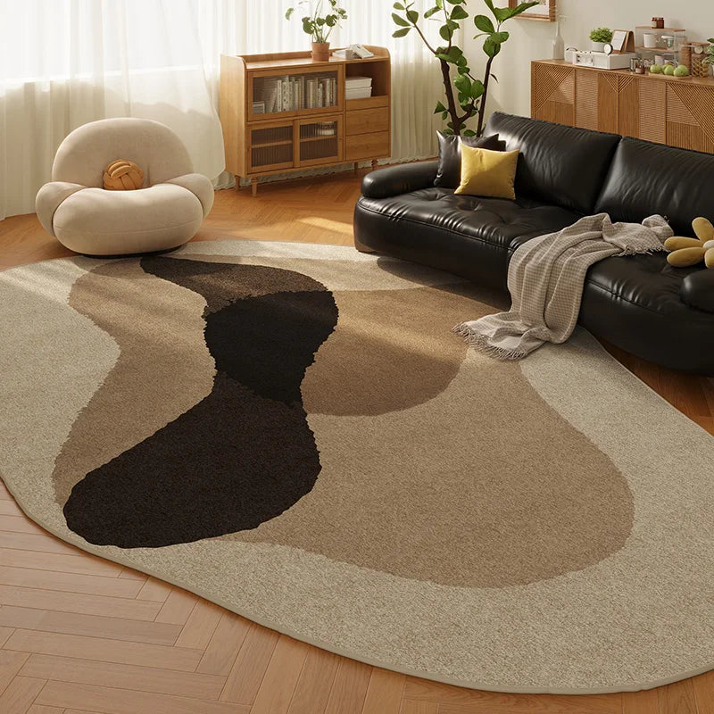 Retro Style Irregular Plush Area Rug