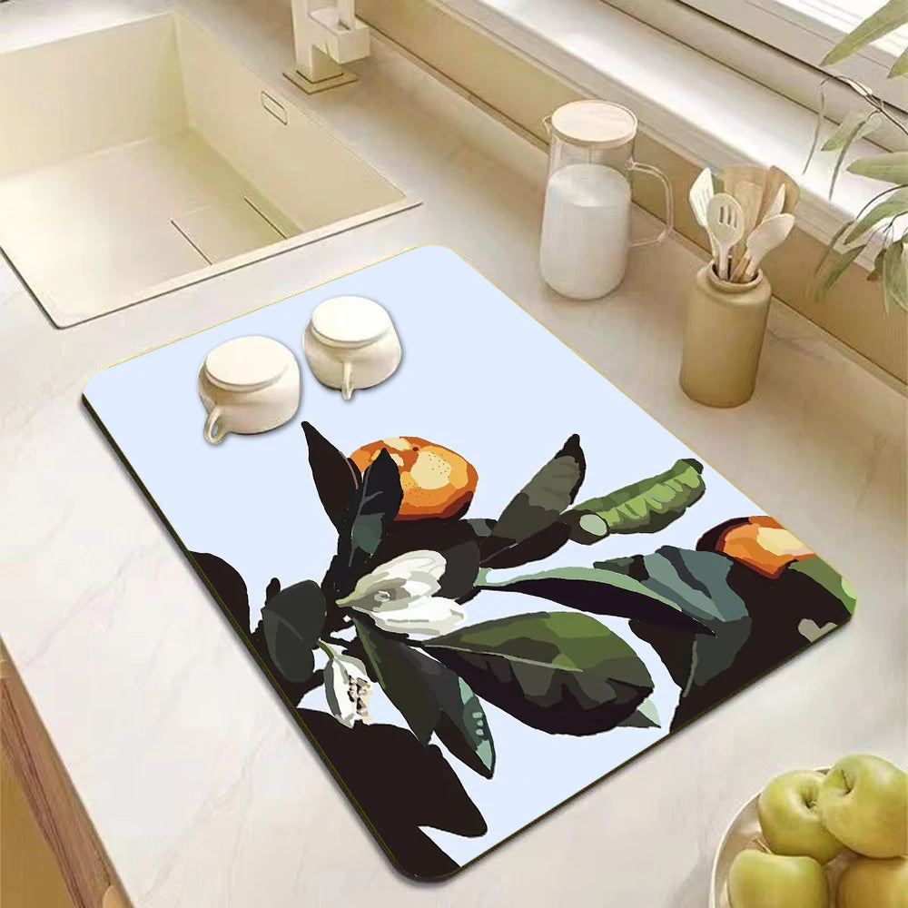Fruit Pattern Anti-Slip Kitchen Counter Mat