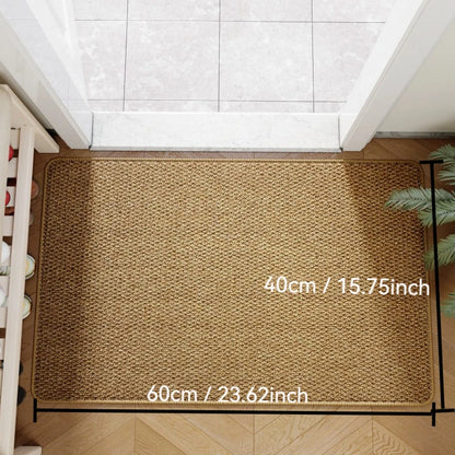 Durable faux jute outdoor doormat