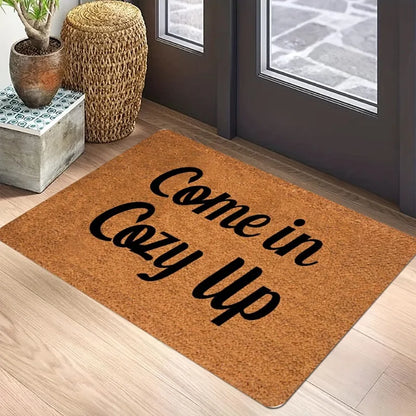 Hello handwritten anti-slip entryway door mat