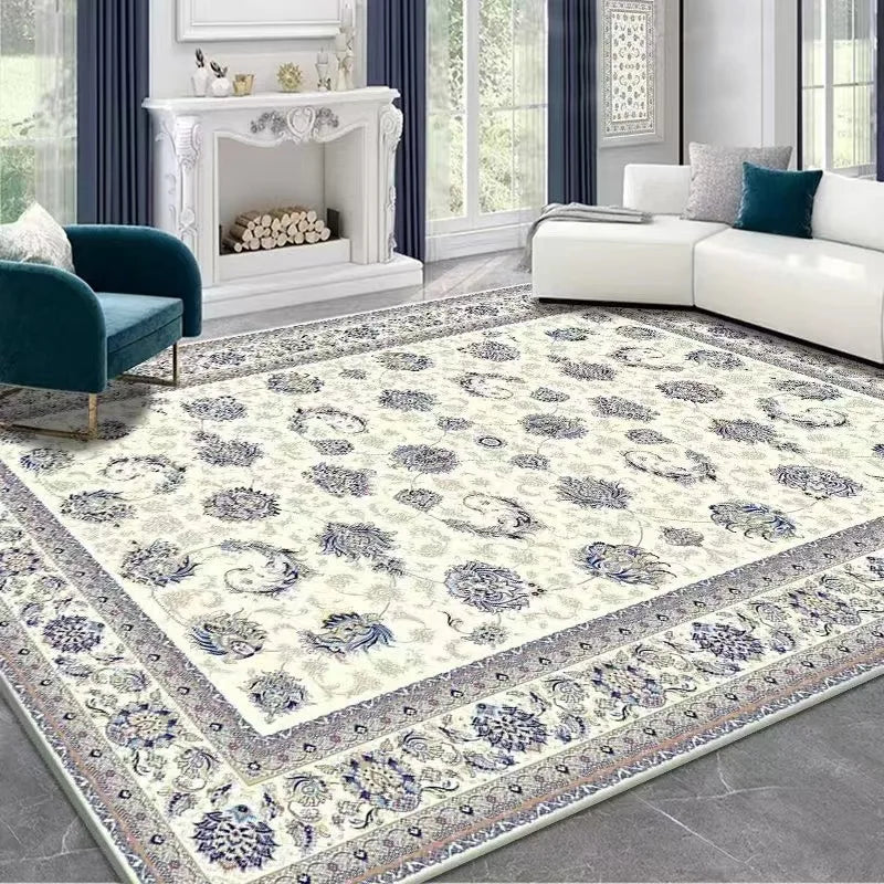 VIKAMA Boho Luxury Crystal Velvet Carpet Large Area Living Room Bedroom Floor Mat