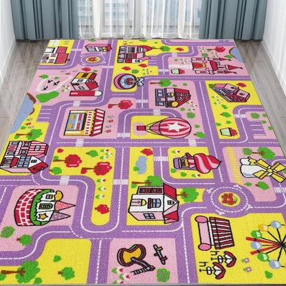 Kids city road play carpet climbing mat