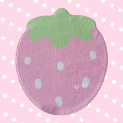 VIKAMA Strawberry Plush Floor Mat