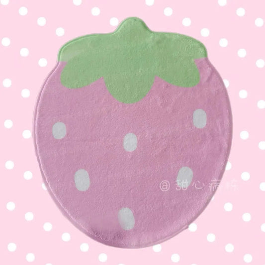 VIKAMA Strawberry Plush Floor Mat