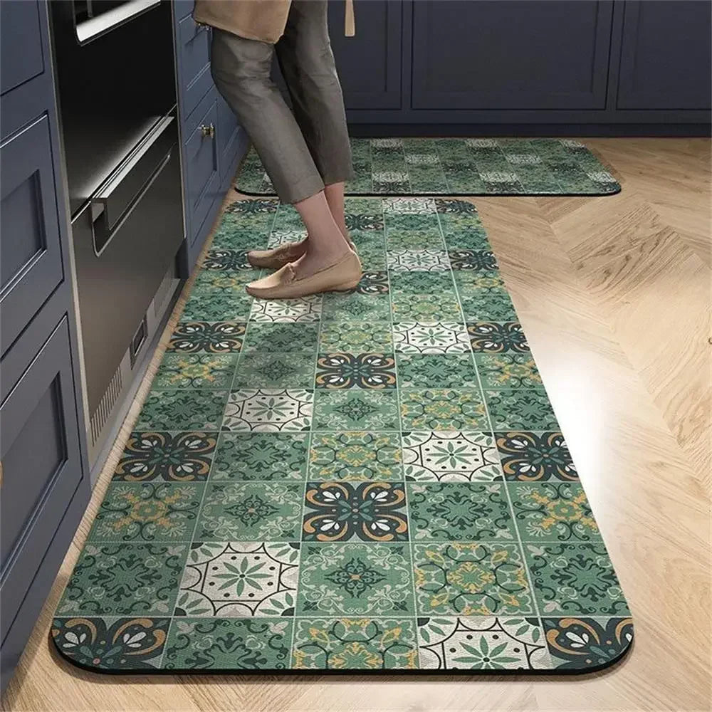 VIKAMA Anti-Slip Kitchen & Entrance Floor Mat Set