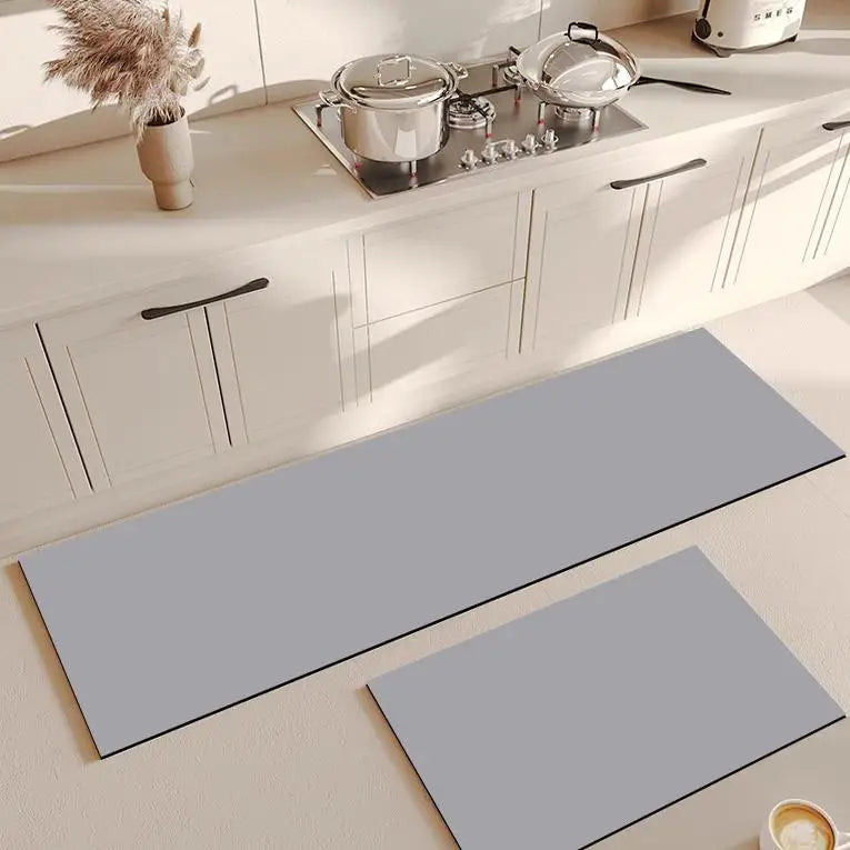 Diatom Mud Kitchen Floor Mat Cuttable Oil-Proof Non-Slip Absorbent Long Door Rug