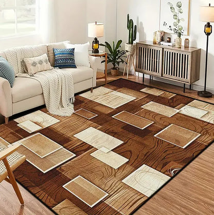 Geometric light luxury European area rug