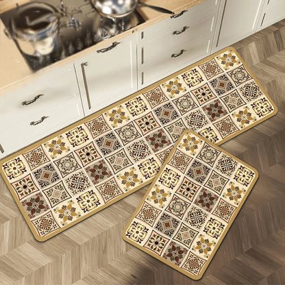 VIKAMA Kitchen Oil-Resistant Floor Mat Absorbent Quick-Dry Non-Slip Bathroom Doormat