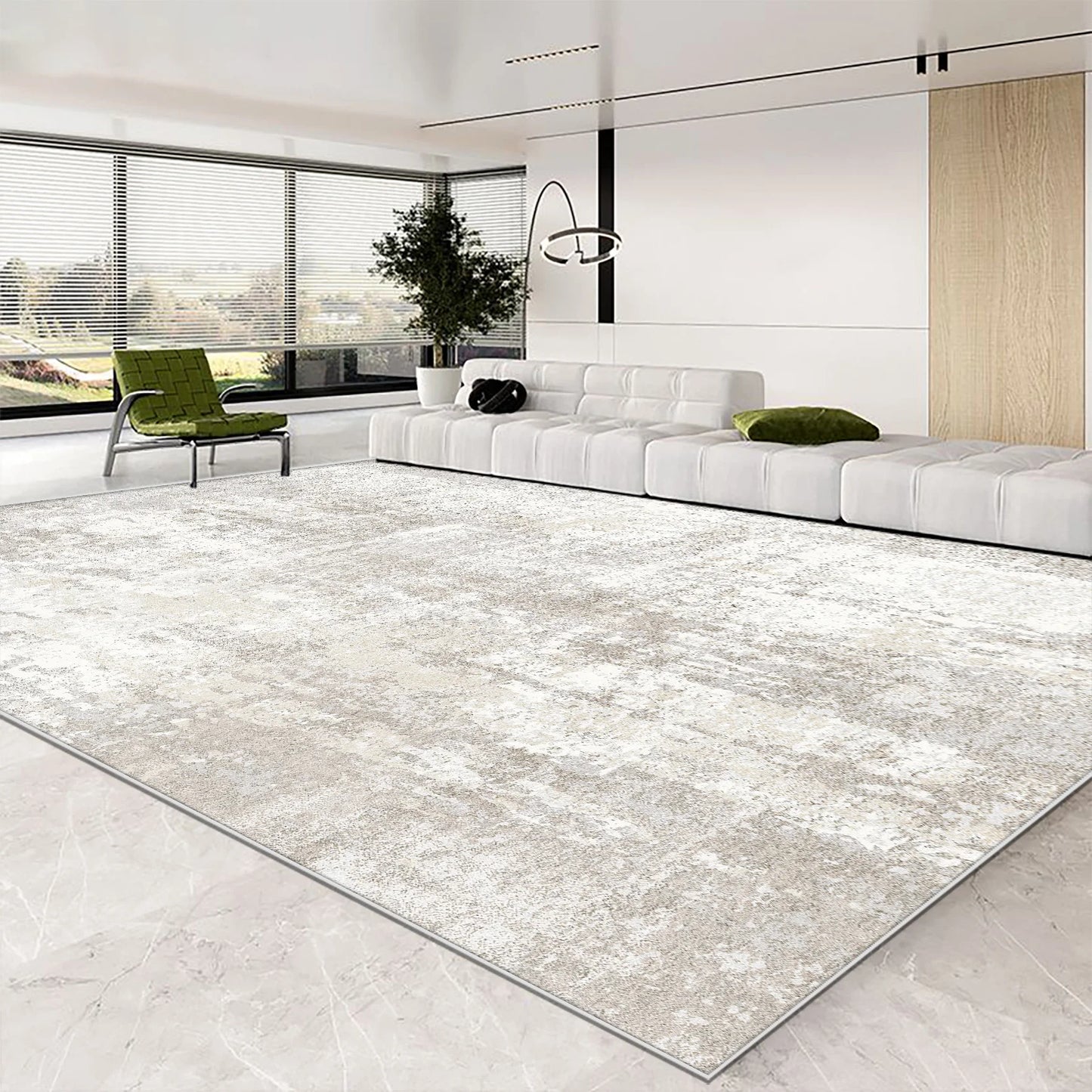 Abstract Style Easy-Clean Non-Slip Area Rug