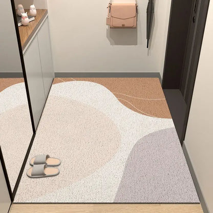 Nordic PVC silk ring non-slip door mat