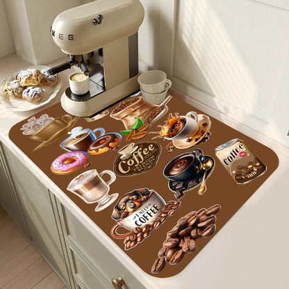 Rubber Coffee Bar Drying Mat