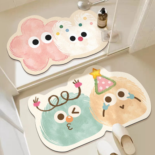 Cartoon quick-dry non-slip bath mat