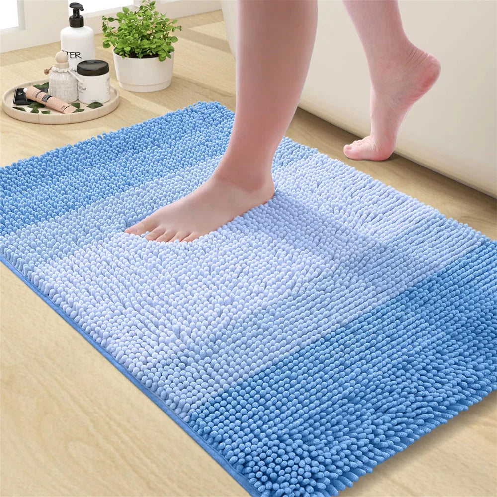 Olanly Luxury Chenille Non-Slip Bath Rug