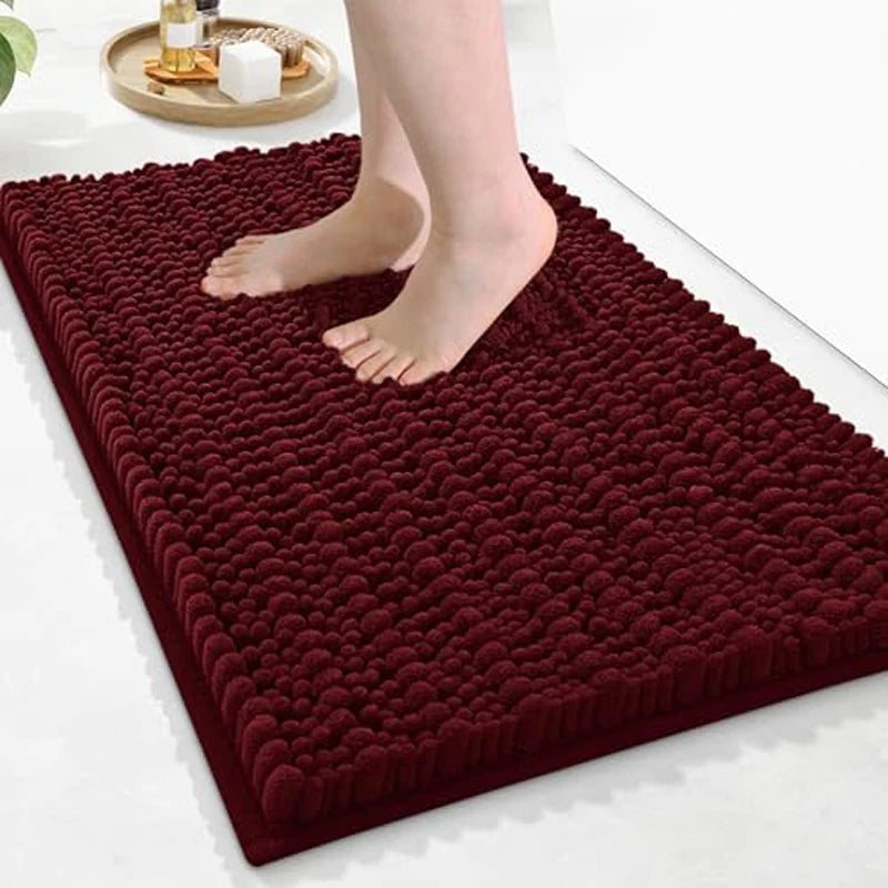 Olanly Chenille Soft Non-Slip Bath Rug