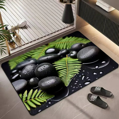 European Cobblestone 3D Effect Rug Non-Slip Carpet Living Room Bedroom Kitchen Entrance Home Decor Mat