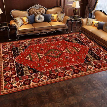 VIKAMA Vintage Persian Crystal Rug Ethnic Living Room Bedroom Carpet