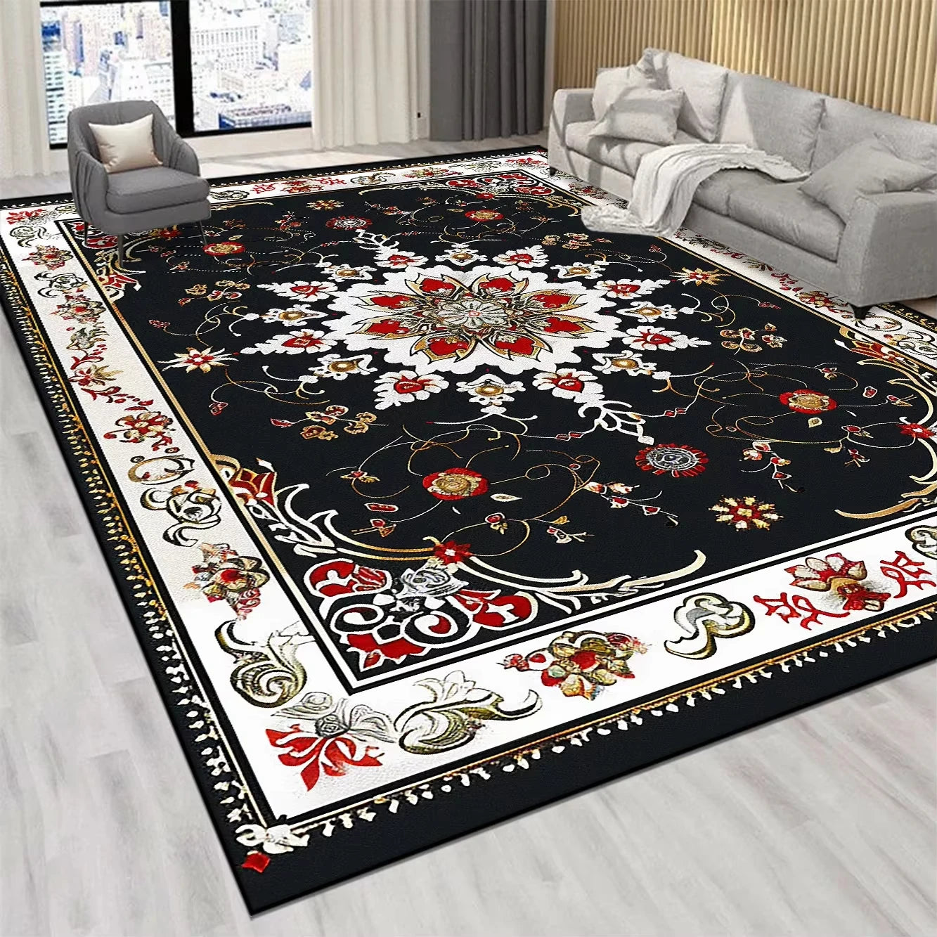 Luxury Persian non-slip large area rug