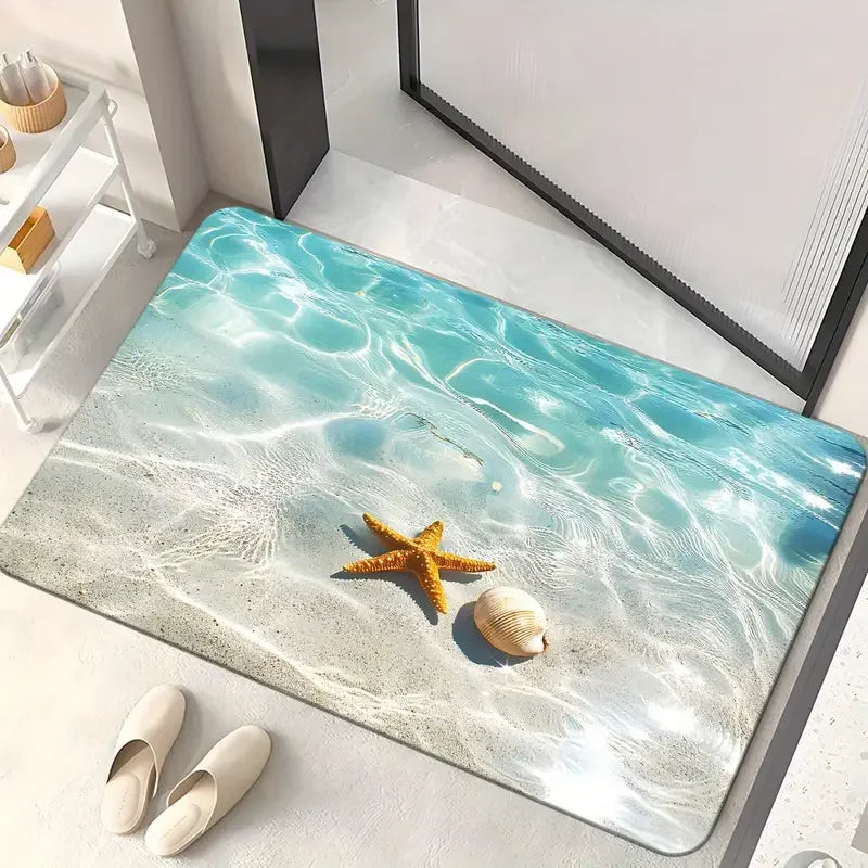 VIKAMA Ocean Theme Non-Slip Floor Mat