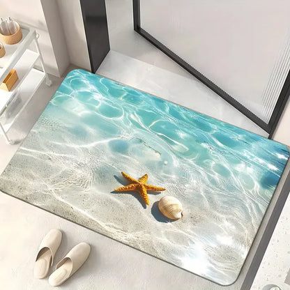 VIKAMA Ocean Theme Non-Slip Floor Mat