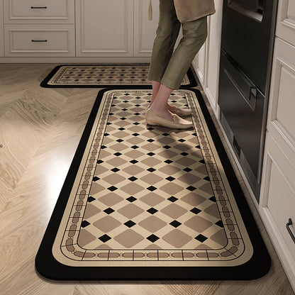 VIKAMA Kitchen Oil-Resistant Floor Mat Absorbent Quick-Dry Non-Slip Bathroom Doormat