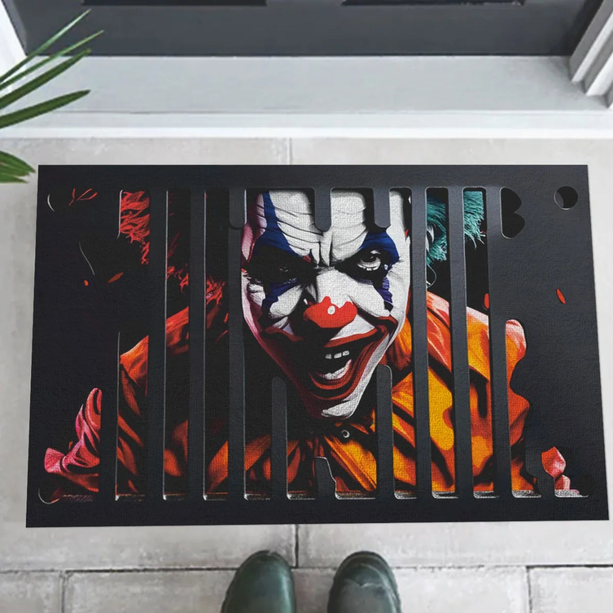 VIKAMA Halloween Clown Non-Slip Kitchen Carpet