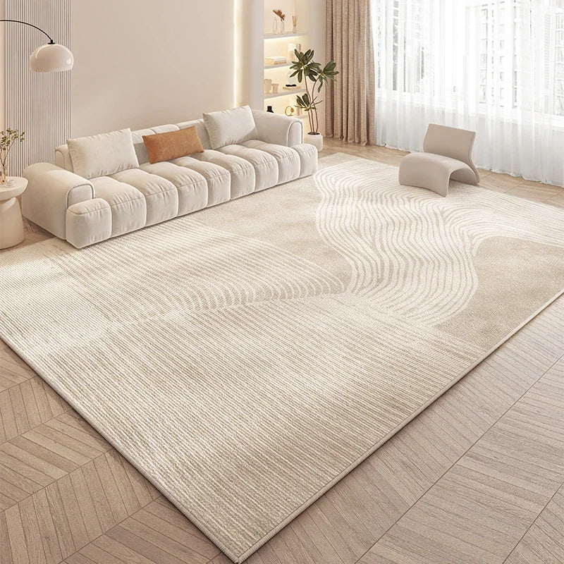 VIKAMA Minimalist Cream Style Living Room Area Rug