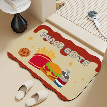Cute cartoon quick-dry non-slip mat
